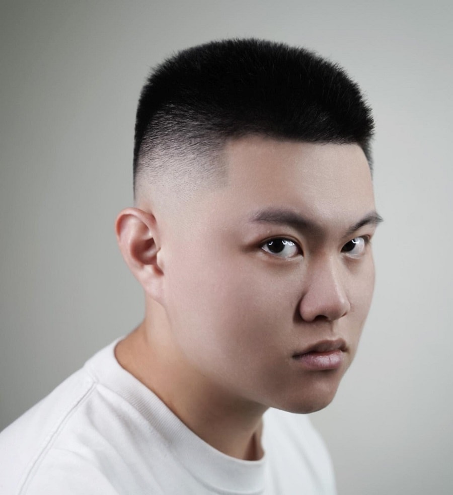 fade haircut for oval face shaped men