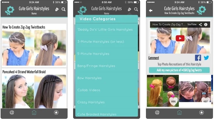iPhone App Cute Girls Hairstyles for Different Hairstyles