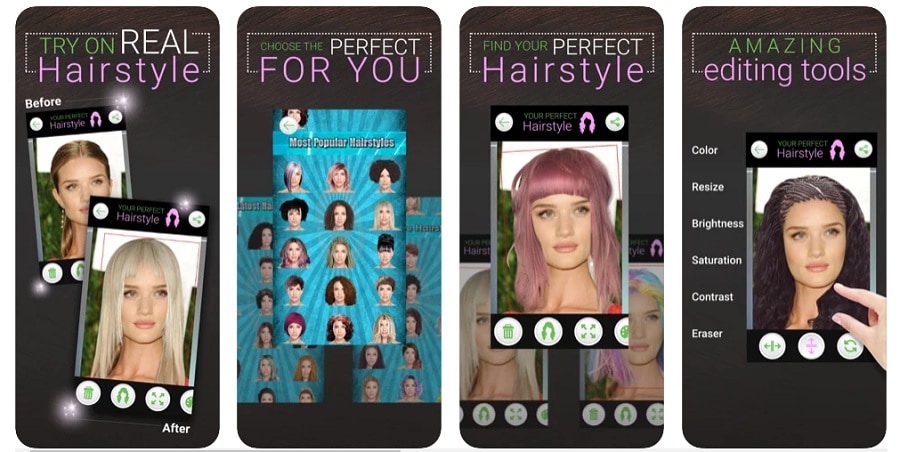 iPhone App Perfect Hairstyle-Women & Men for Different Hairstyles