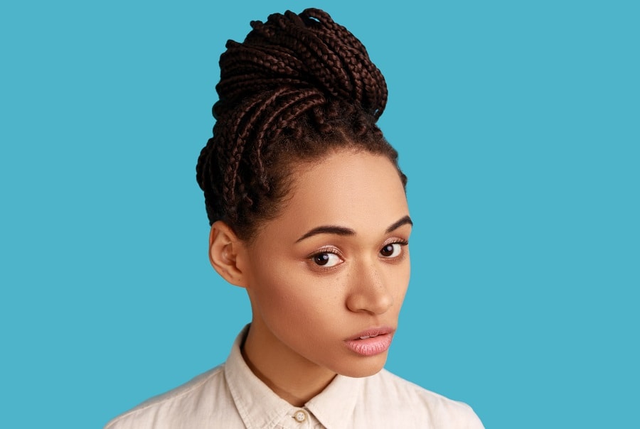 long hair updo for black women