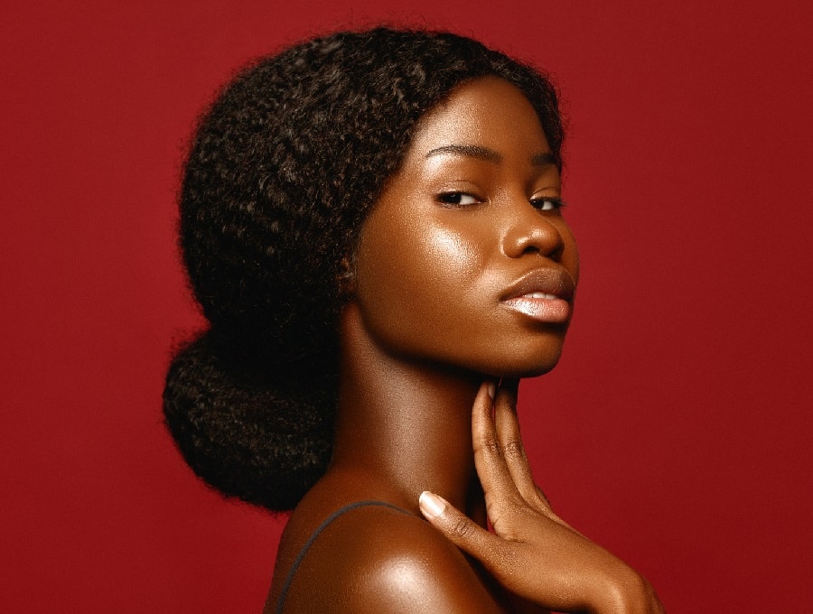 low bun hairstyle for black women