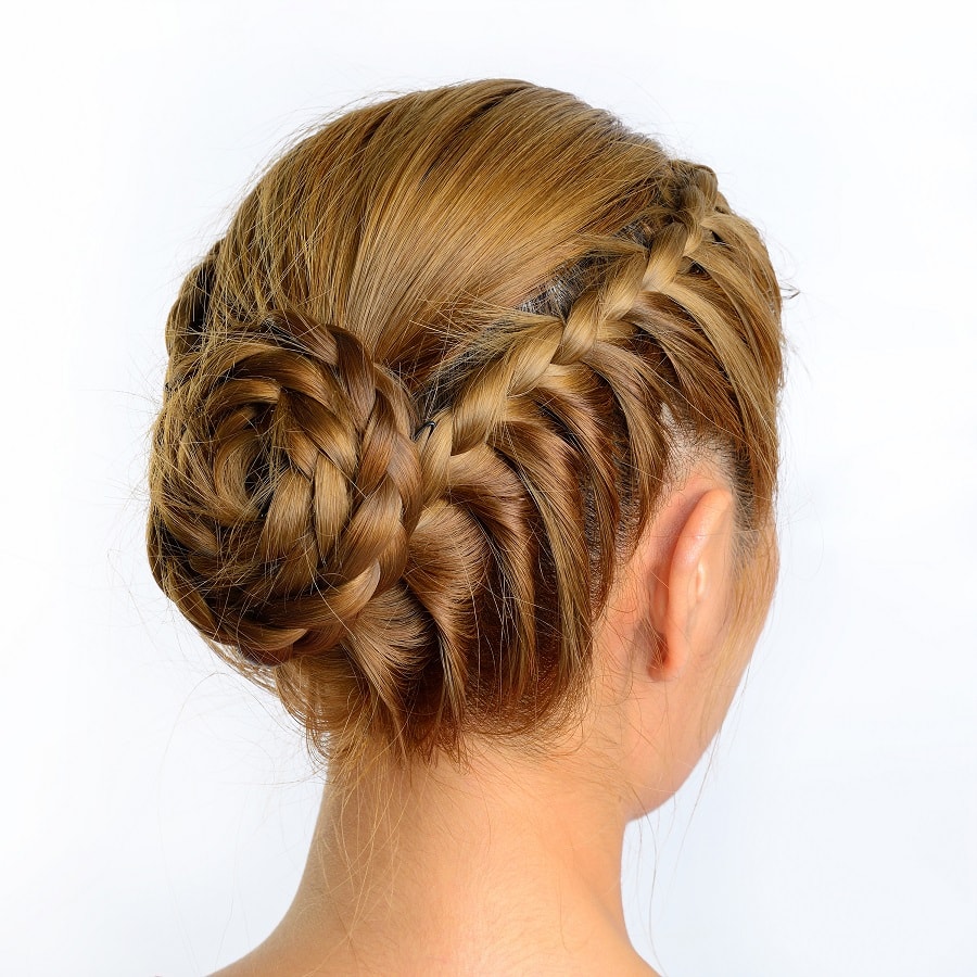 low braided bun