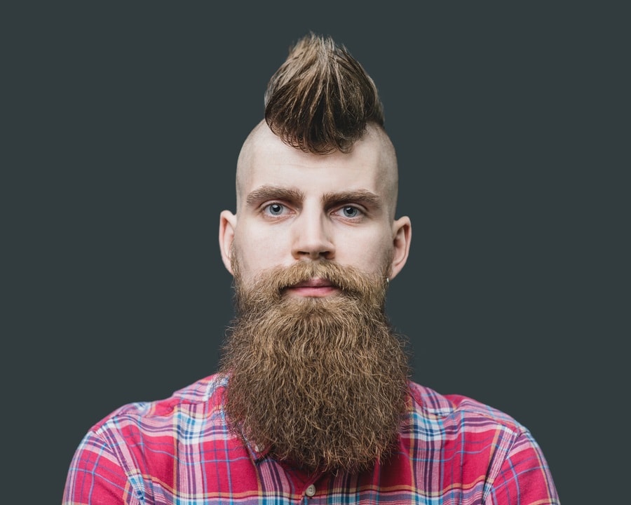 mohawk for oval face shaped men