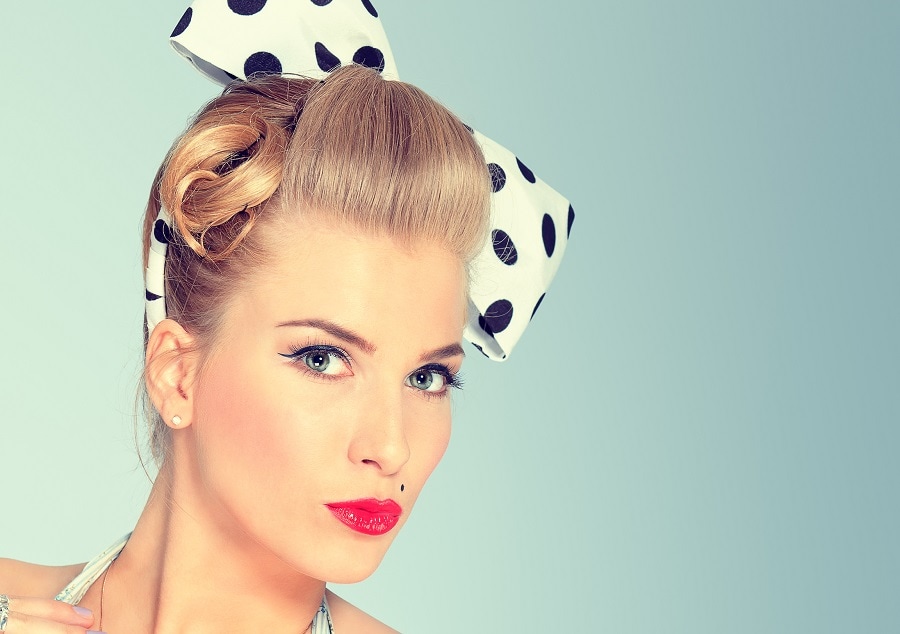 pin up updo for short hair