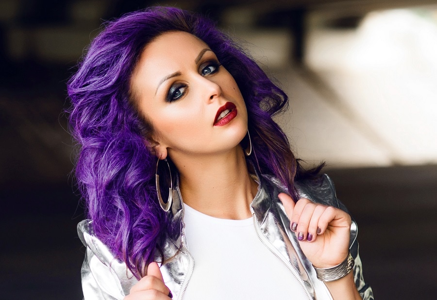 purple hair color for winter