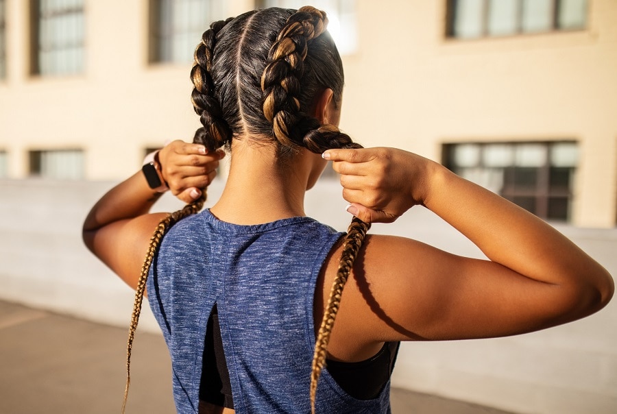 sporty boxer braids for women