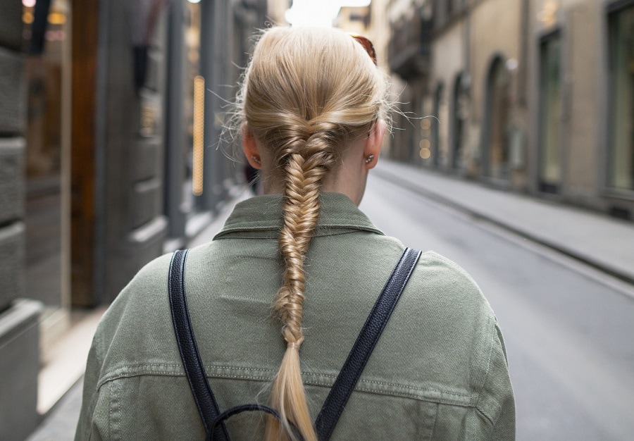 sporty fishtail braid