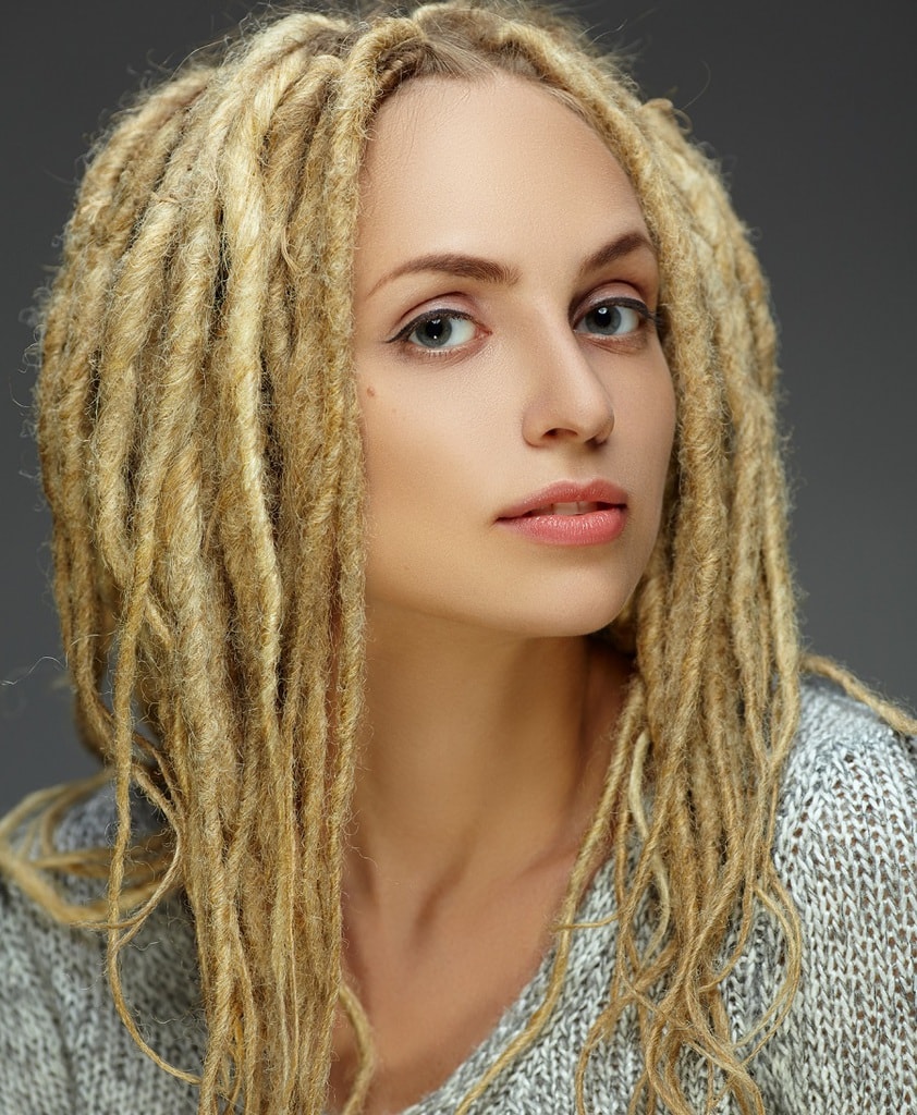 thick blonde dreads for women