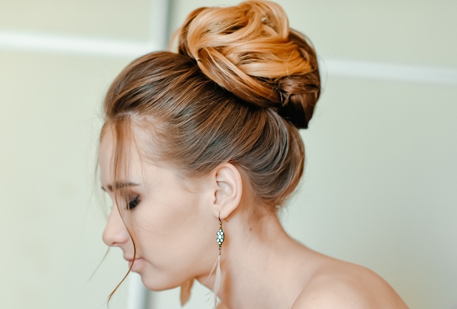 updo for long ombre hair