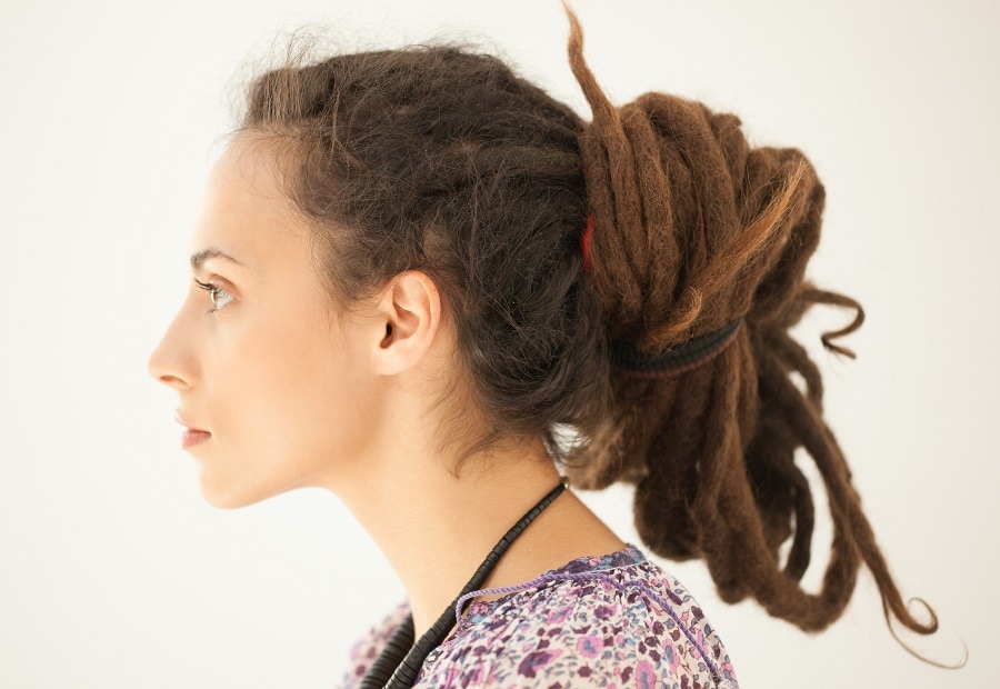 updo with dreads for women
