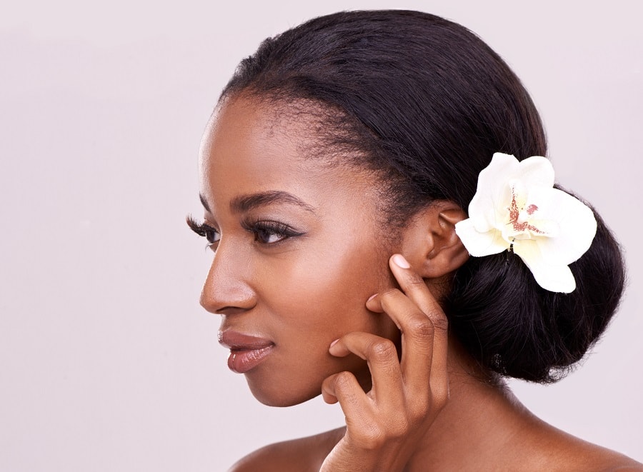 wedding updo hairstyle for black women