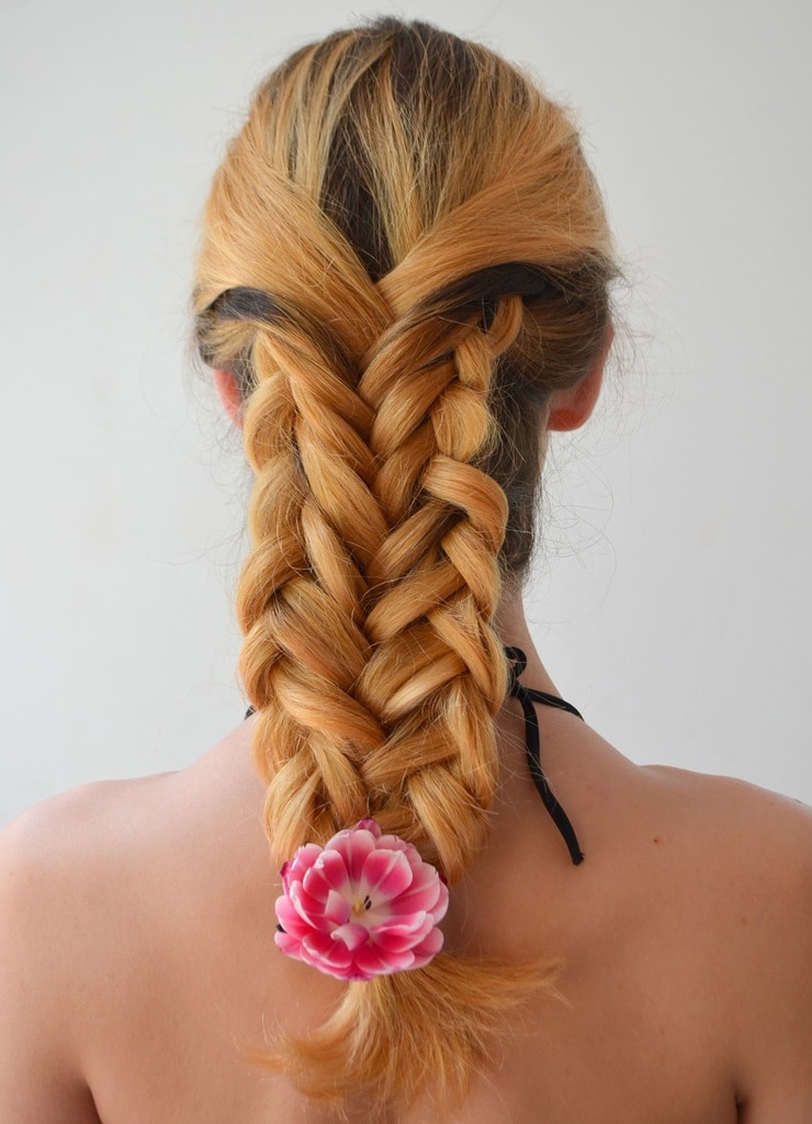 5 strand braided hairstyle