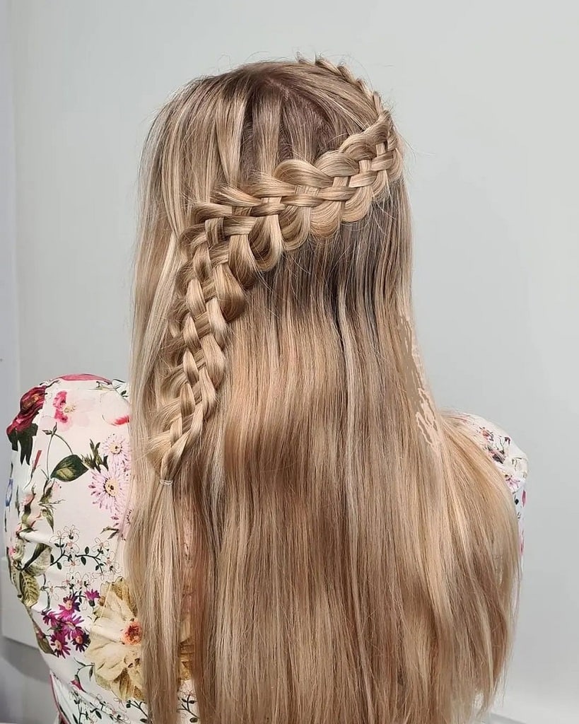 5 strand side braids