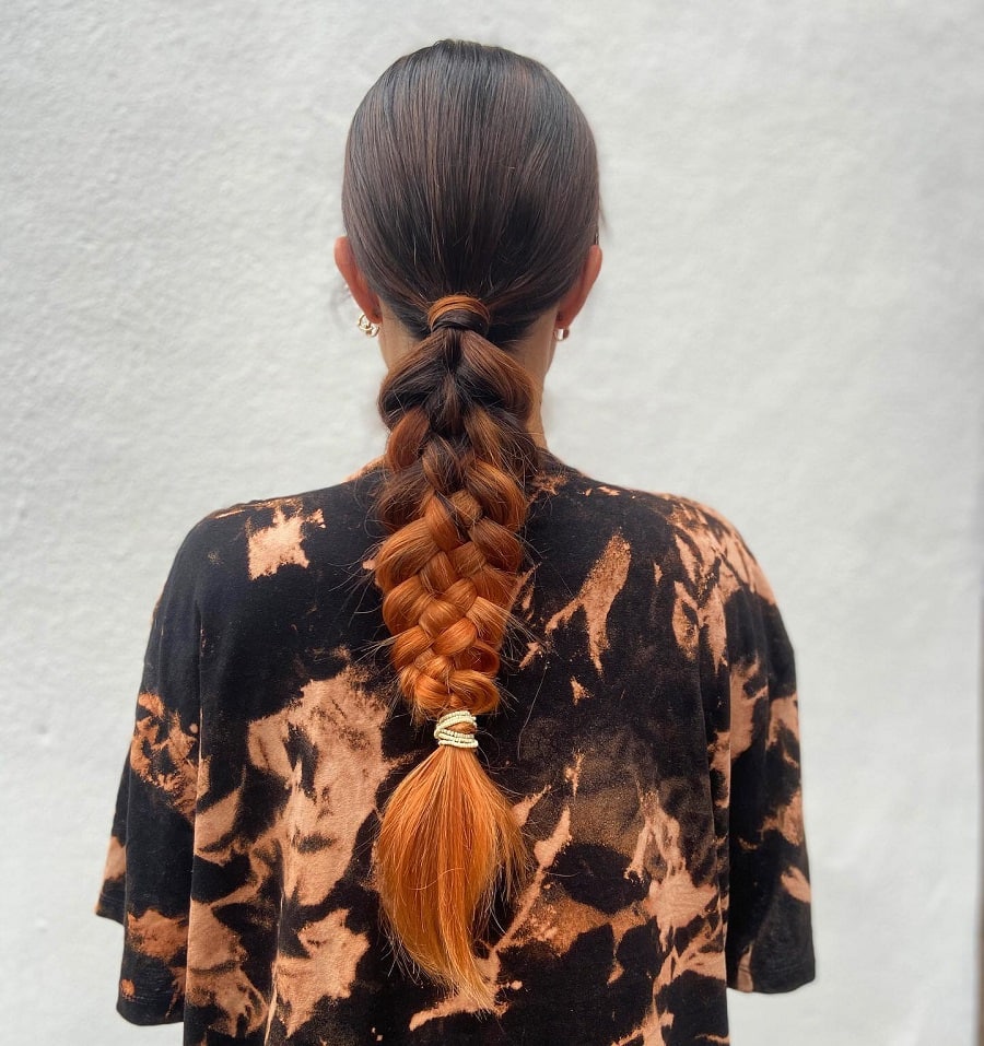 5 strand braided ponytail