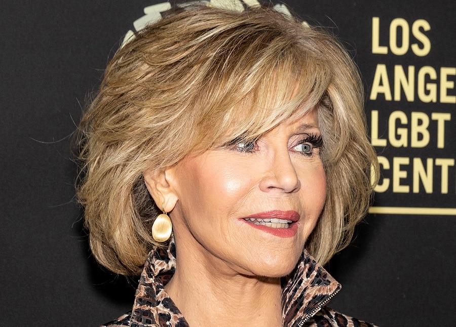 Jane Fonda Bob with Side Bangs