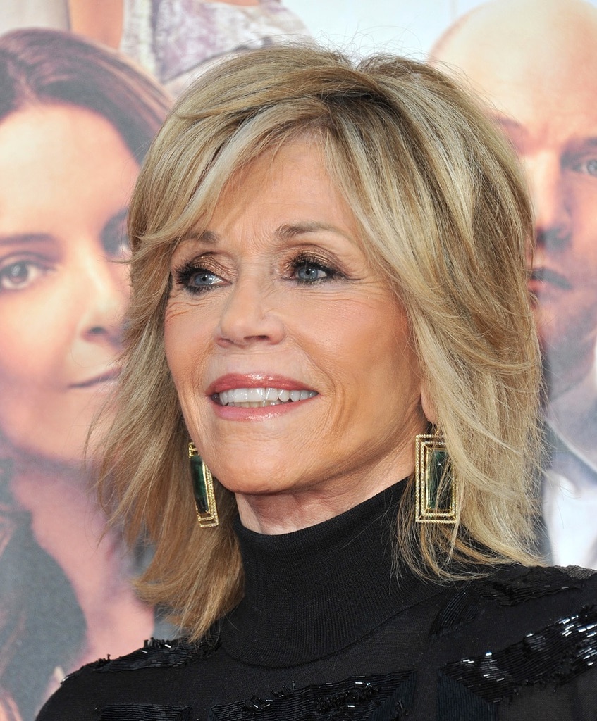 Jane Fonda's Shoulder Length Blonde Hair