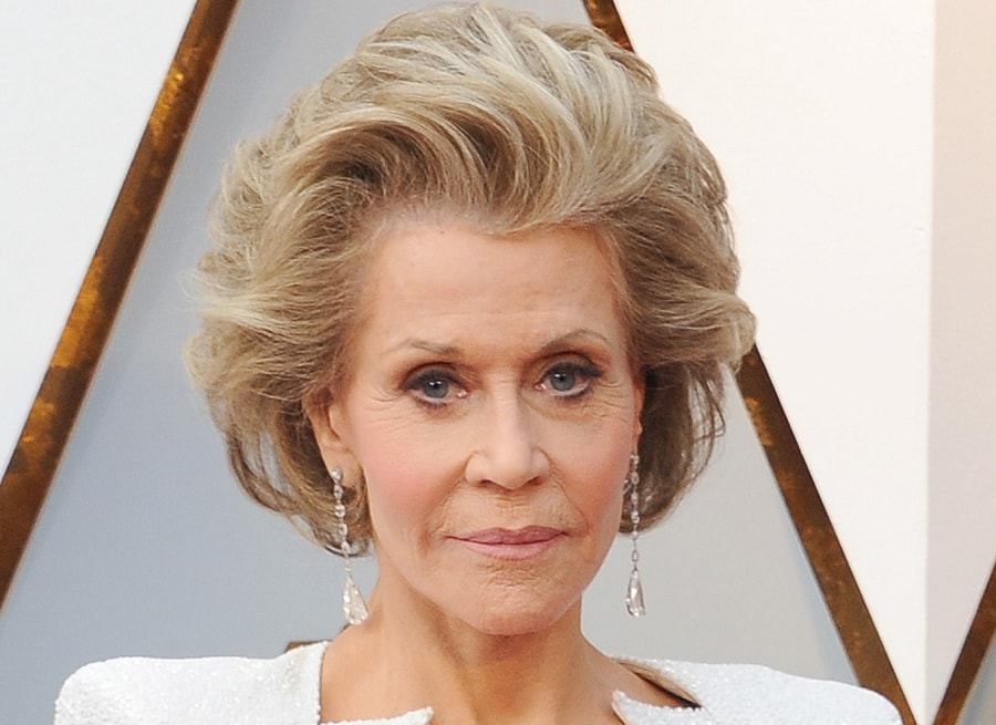 Jane Fonda Swept Back Hairstyle