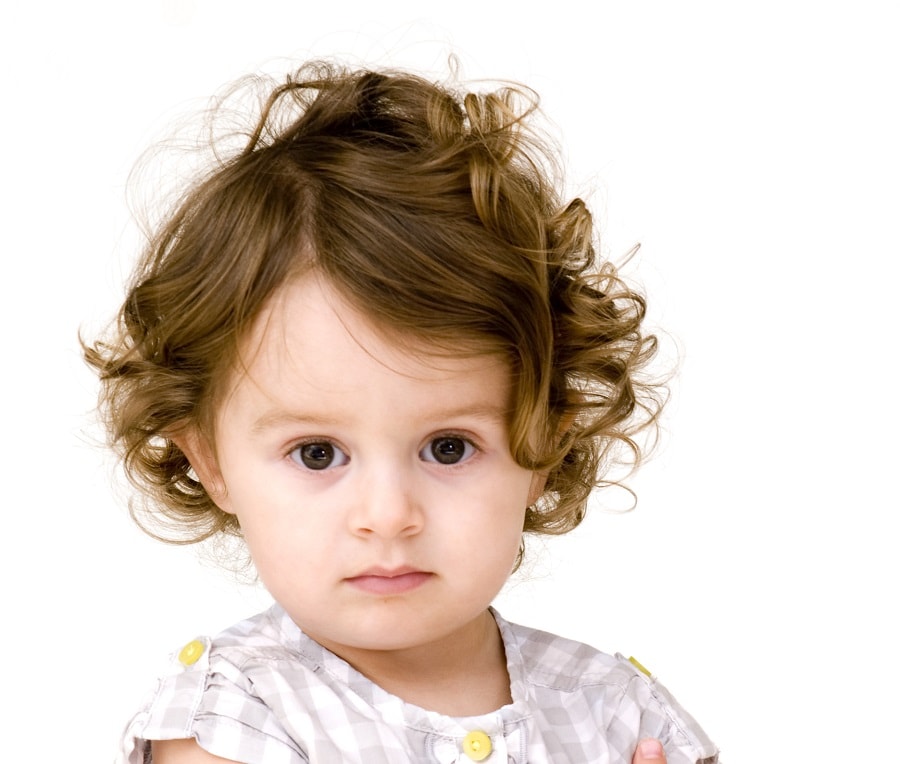 messy hairstyle for baby girls