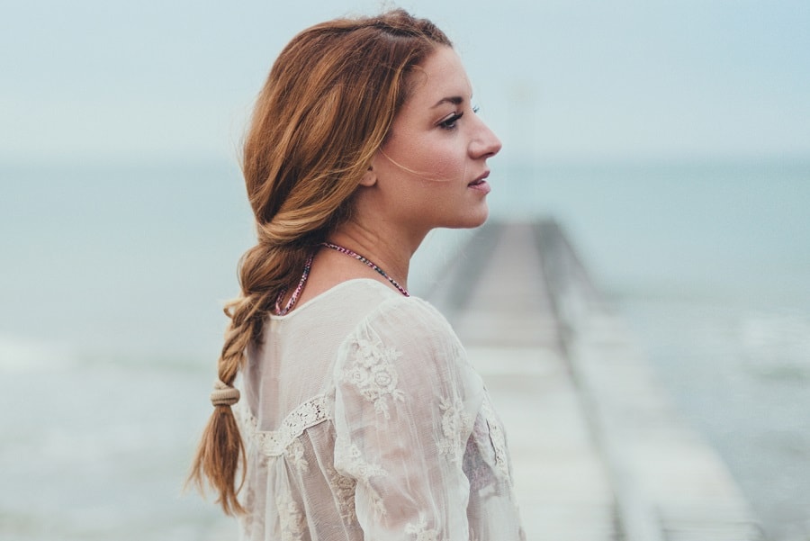 beach hairstyle with loose braid