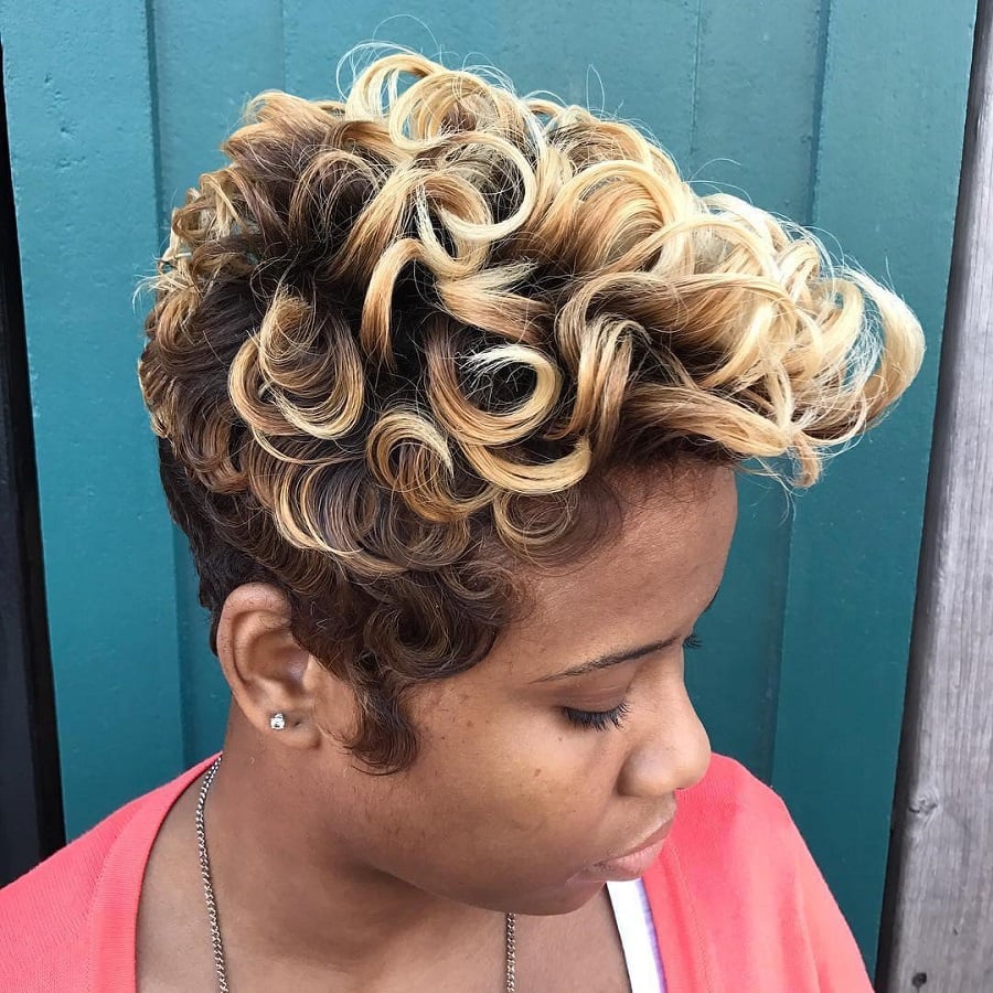 blonde balayage for black women