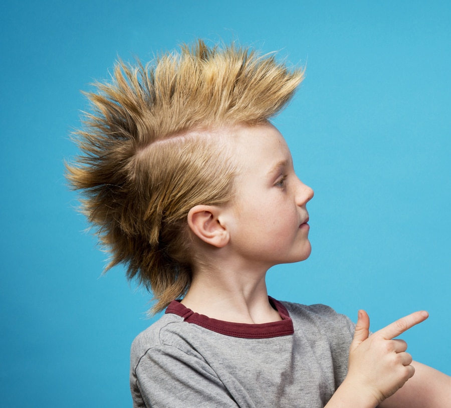thick blonde mohawk for kids