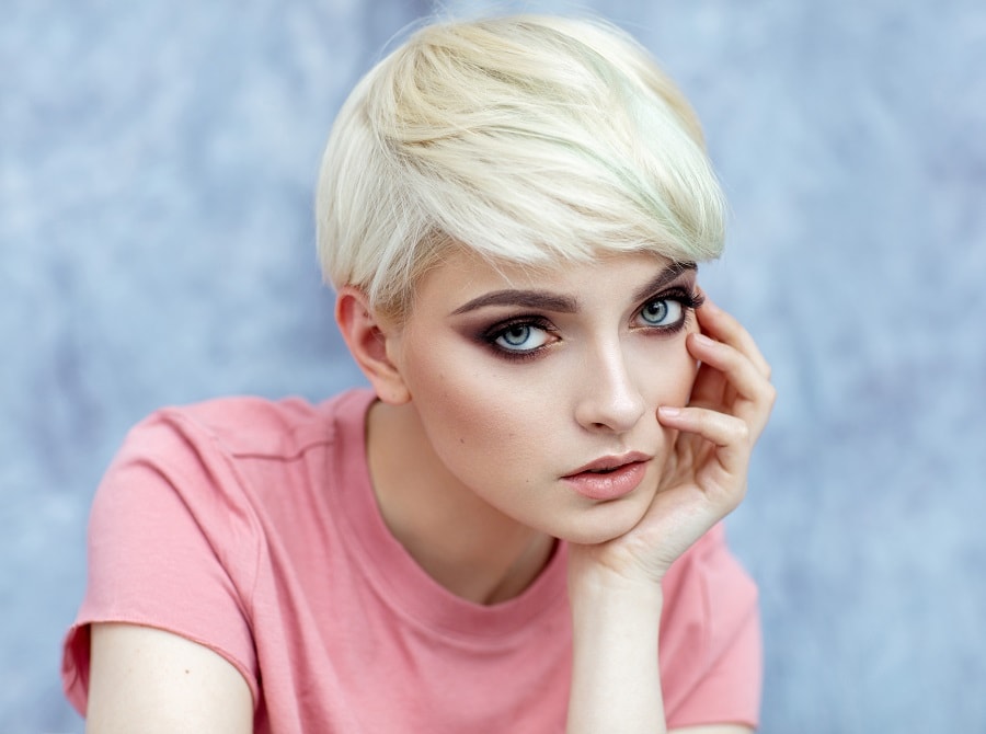 blonde pixie