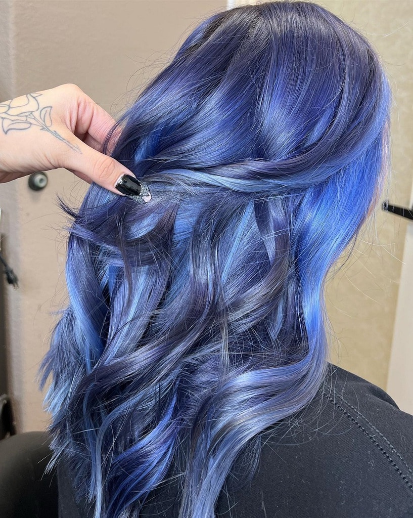 blue black hair color