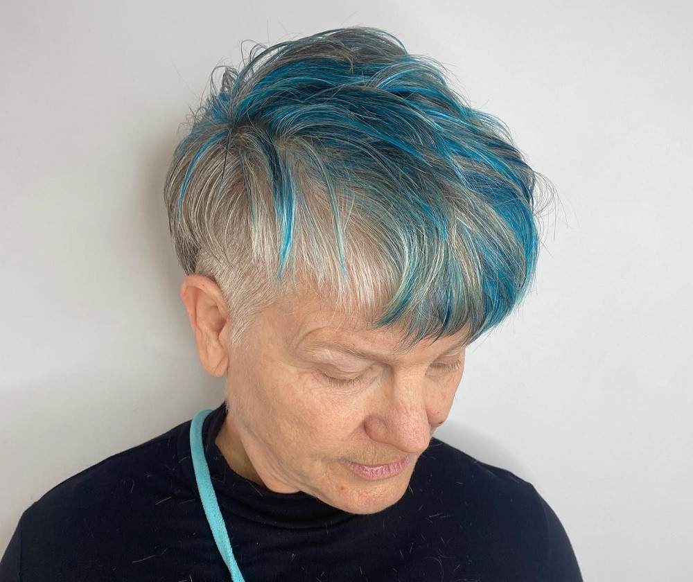 blue hair highlights