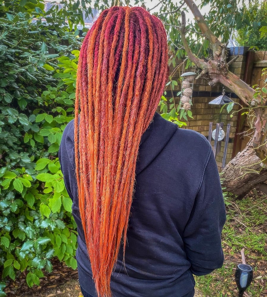 burnt orange dreads