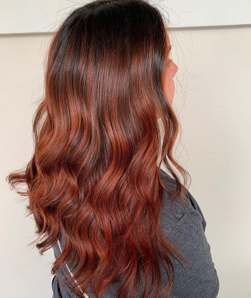 burnt orange highlights