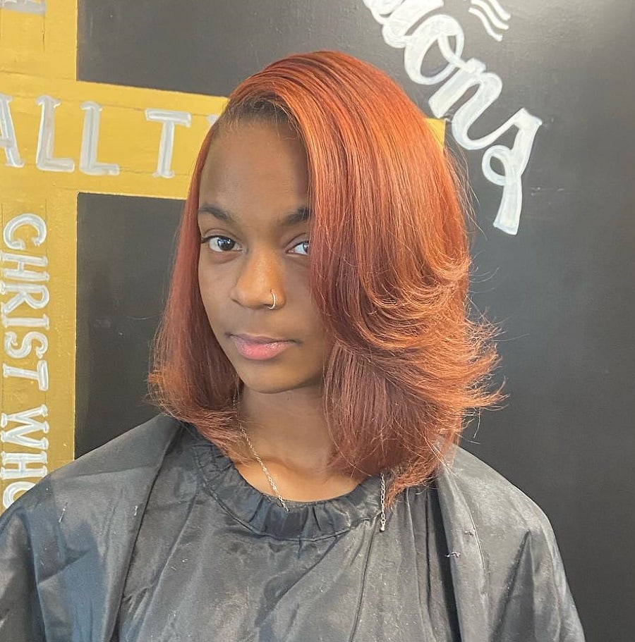 burnt orange lob