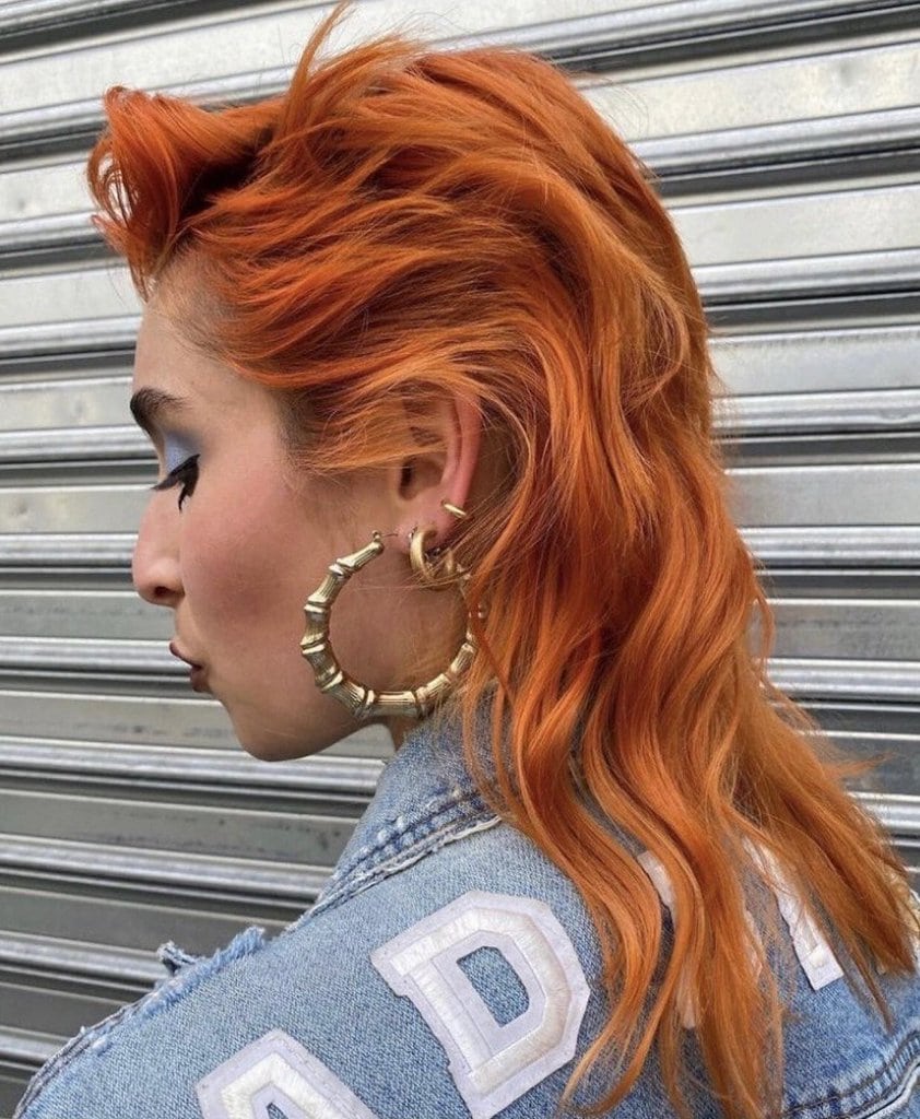 burnt orange mullet hair