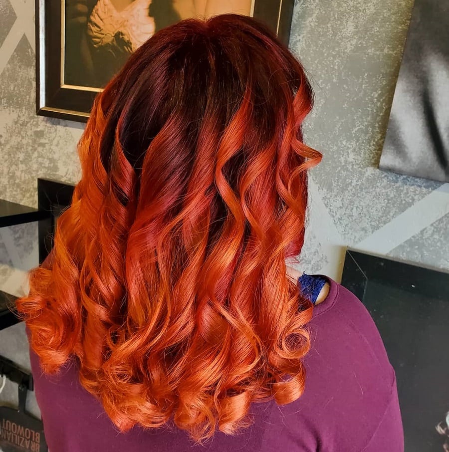 burnt orange ombre