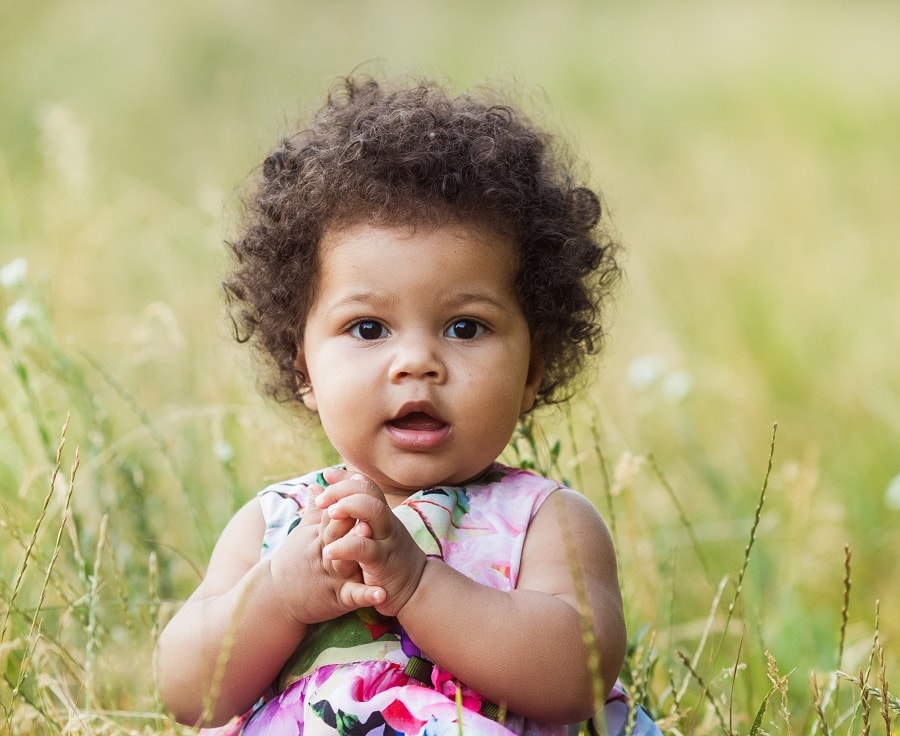 curly hairstyle for baby girls