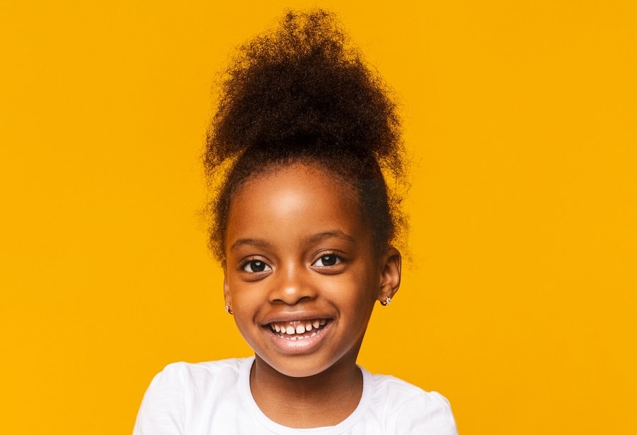 curly updo for little black girl