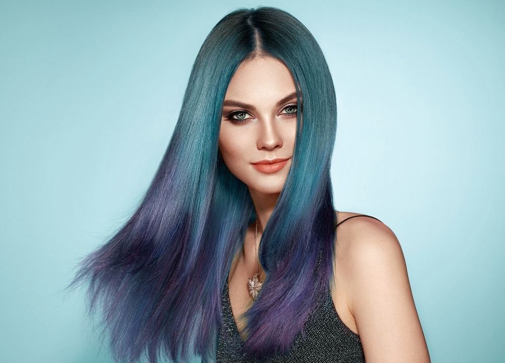 dark blue hair color for women