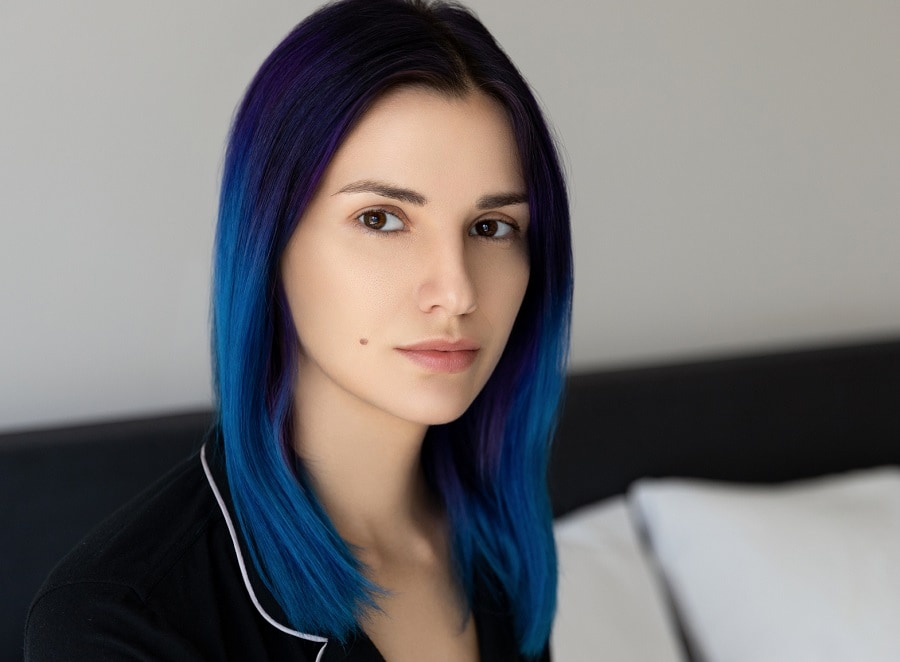 dark blue ombre hair