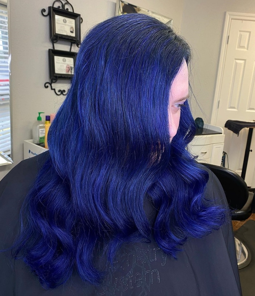 dark indigo blue hair