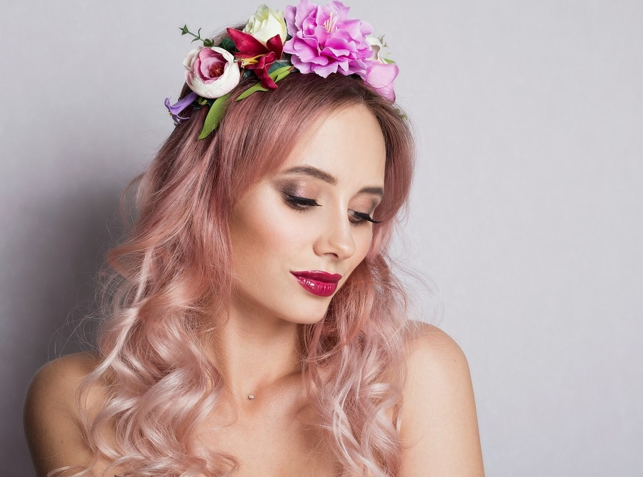 faded pastel pink hairstyle