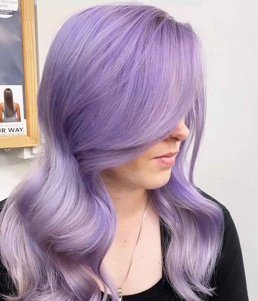 faded pastel purple hair