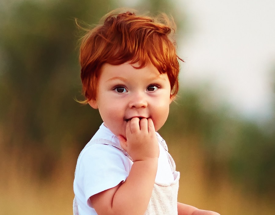 haircut for red headed baby boys