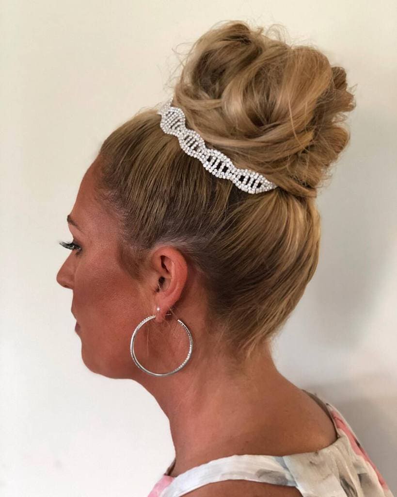 high bun for mother of the bride