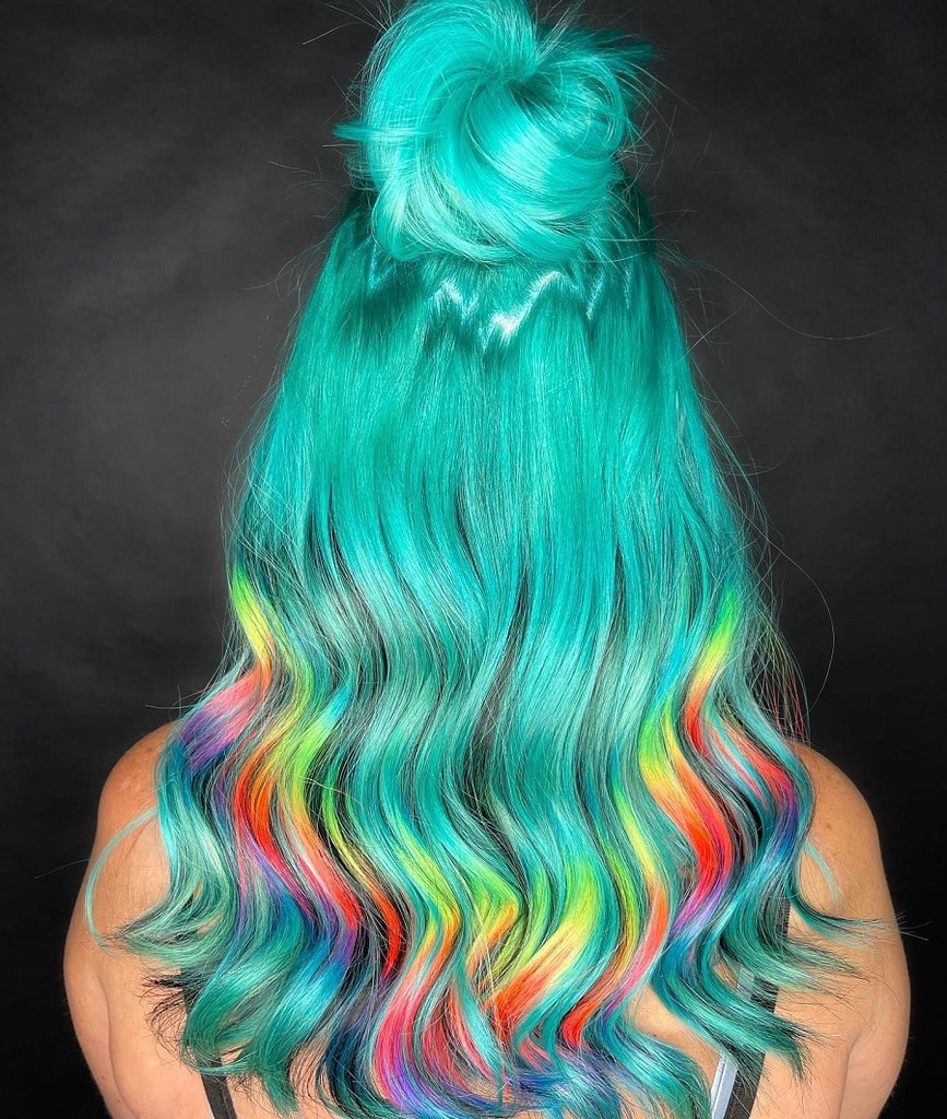 pastel holographic hair