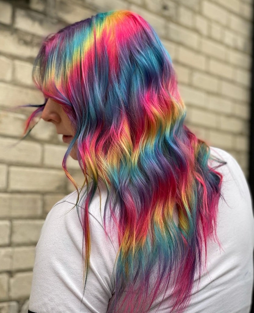 holographic rainbow hair