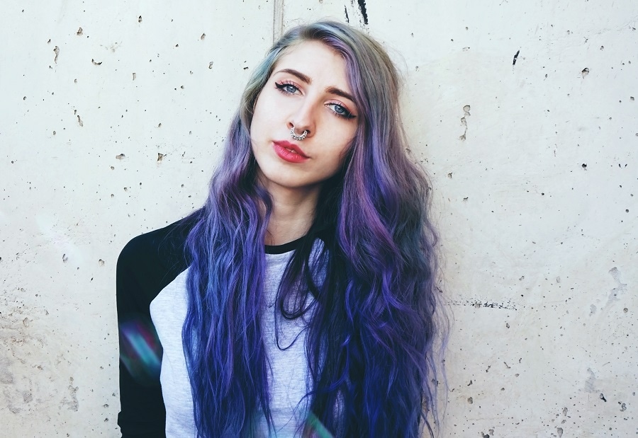 indigo blue ombre hair