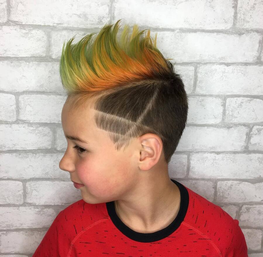 kids mohawk with design