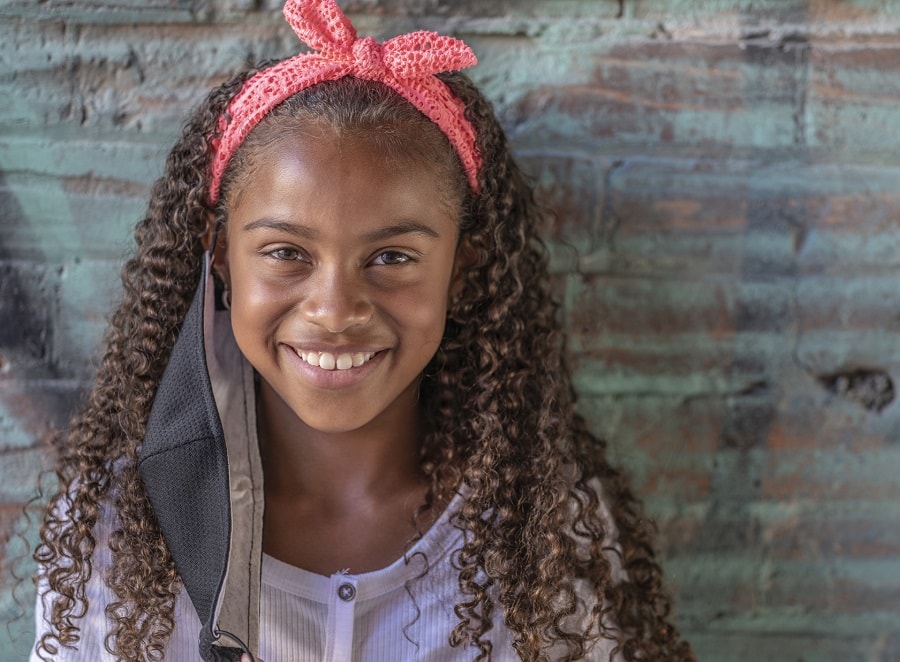 little black girl hairstyle with headband