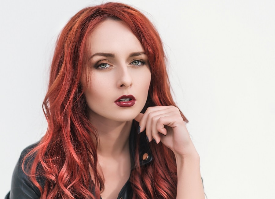 long red balayage hair