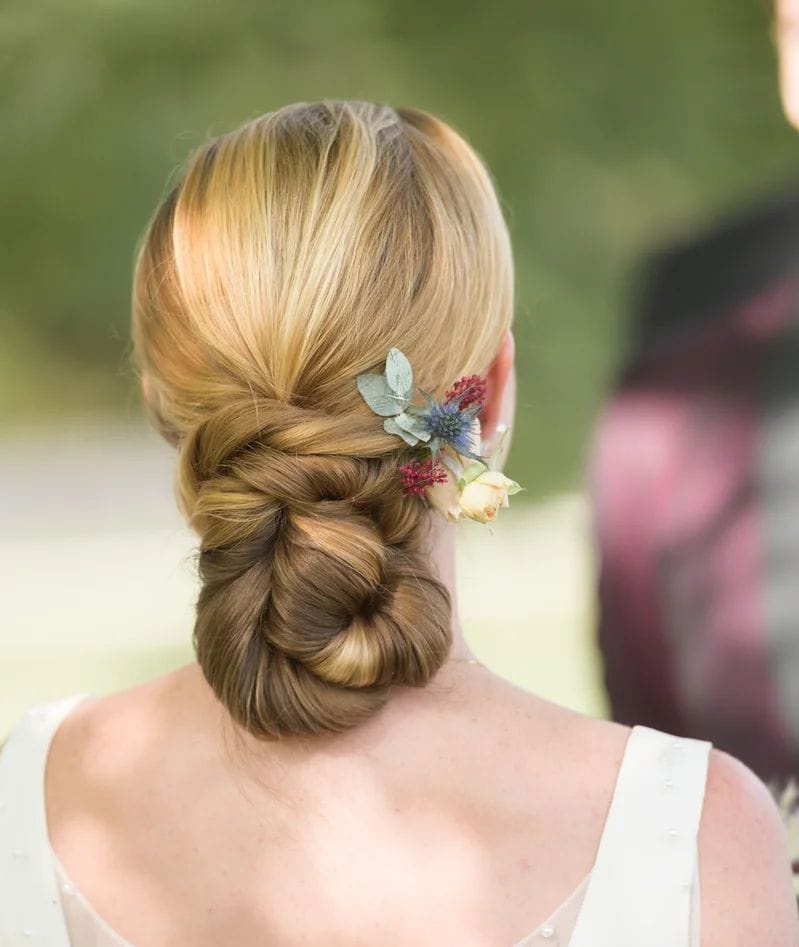 low bun for mother of the bride