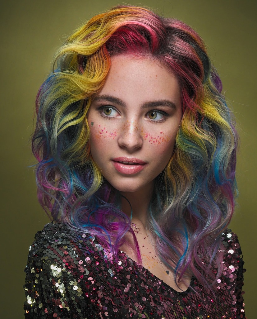 rainbow balayage hair